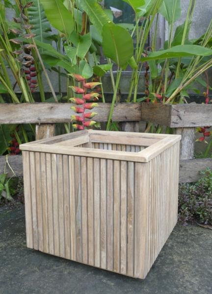 Product image 1 of the product “Dumai plant stand large made of teak wood, approx. 43 x 43 x 35 cm. ”